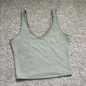 Hollister Light Green Ribbed Crop Top